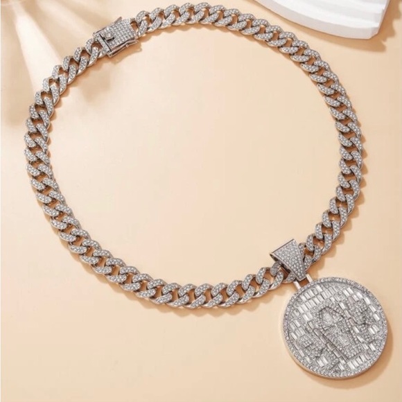 Men Round Charm Necklace - Picture 2 of 3